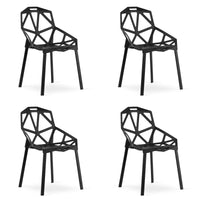 Sedia VALORA ESSEN - Design ergonomico moderno, nero x 4