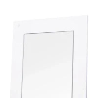Mobile per Ingresso in Legno Set 3 Pezzi con Scarpiera, Appendiabiti e Specchio, 80x27x46.5cm - Bianco