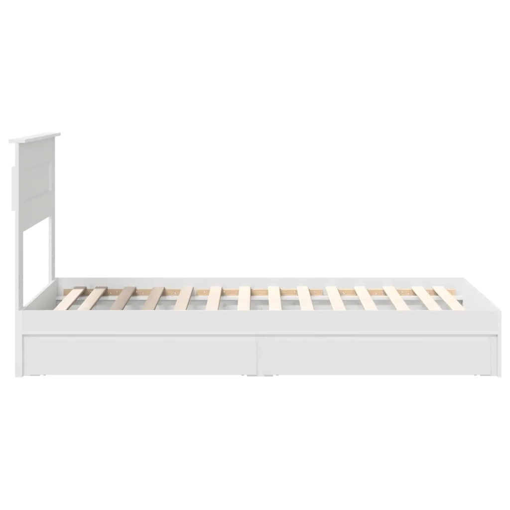 Letto con Contenitore Bianco 75 x 190 cm Legno multistrato 3409948