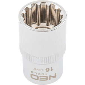 Topex 08-587 chiave a bussola sp spline 1/2, 15 mm ds