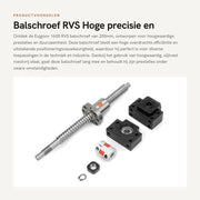 Vite a pallini 1605 - Acciaio inossidabile - 250mm - Viti - Supporto BkBf12 - Connettore 6.35 x 10mm - Alta precisione - Vite a pallini