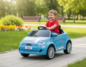 Macchina Elettrica per Bambini Licenza Ufficiale Fiat 500 Small 10,8V 3,1Ah Blu