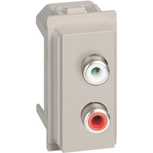 Modulo doppio RCA Bticino Living Now sabbia KM4269R