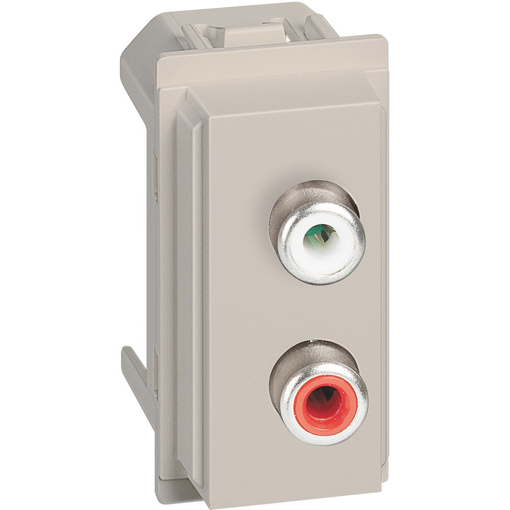 Modulo doppio RCA Bticino Living Now sabbia KM4269R