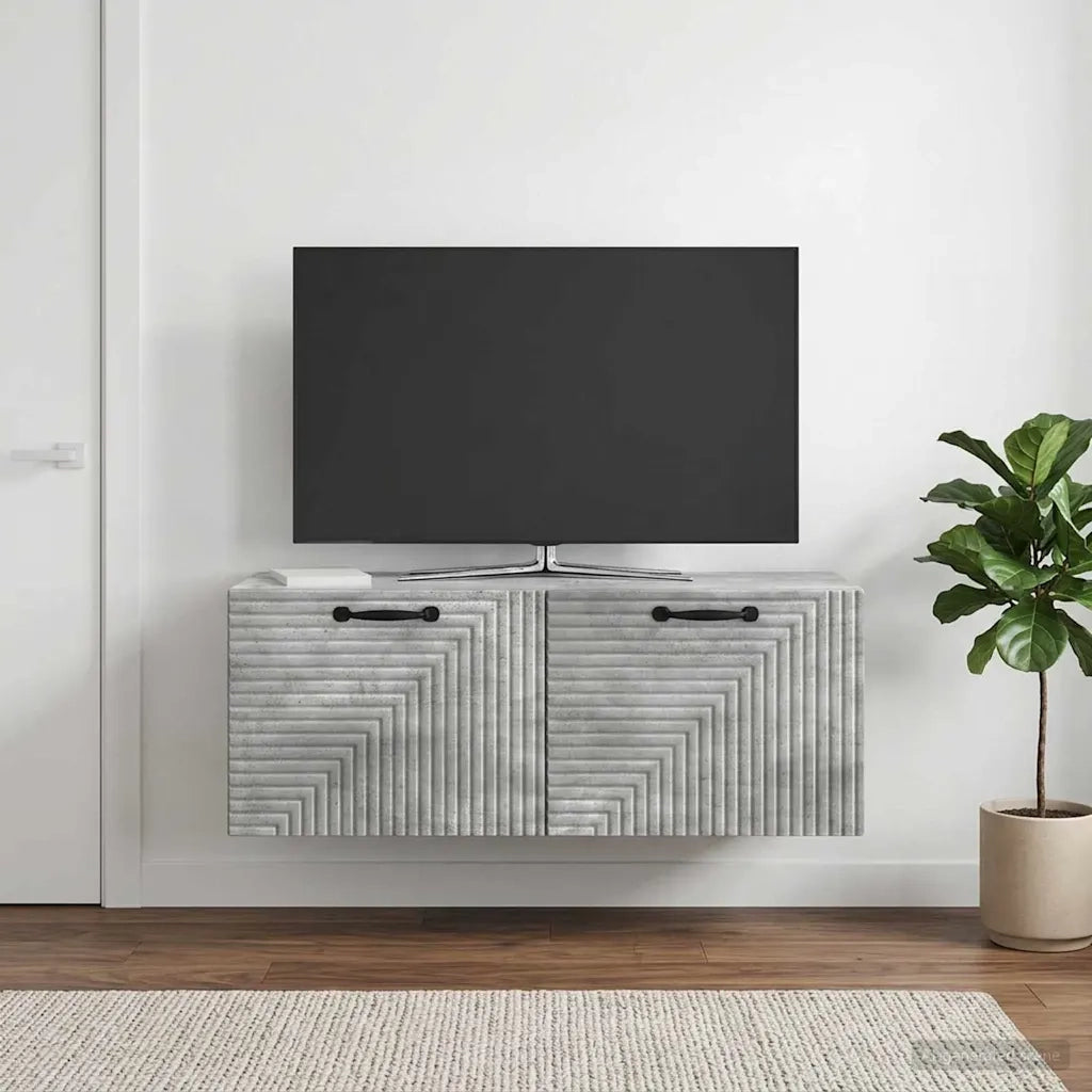 Mobile Porta TV da Muro Grigio Cemento 78,5 x 31 x 30 cm 898718