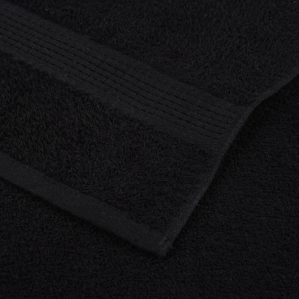 vidaXL Set Asciugamani 6 pz Neri 360 gsm 100% Cotone