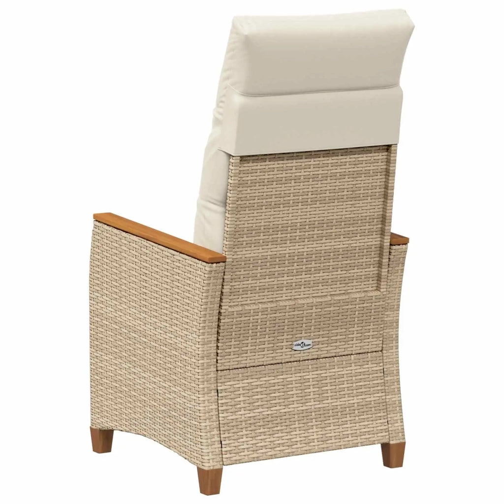 Sedia da giardino reclinabile Beige e Crema 64 x 57,5 x 112 cm 42026861