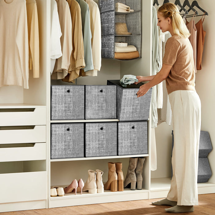 Set organizer multifunzionale grigio VALORA per armadio e cassetti x6