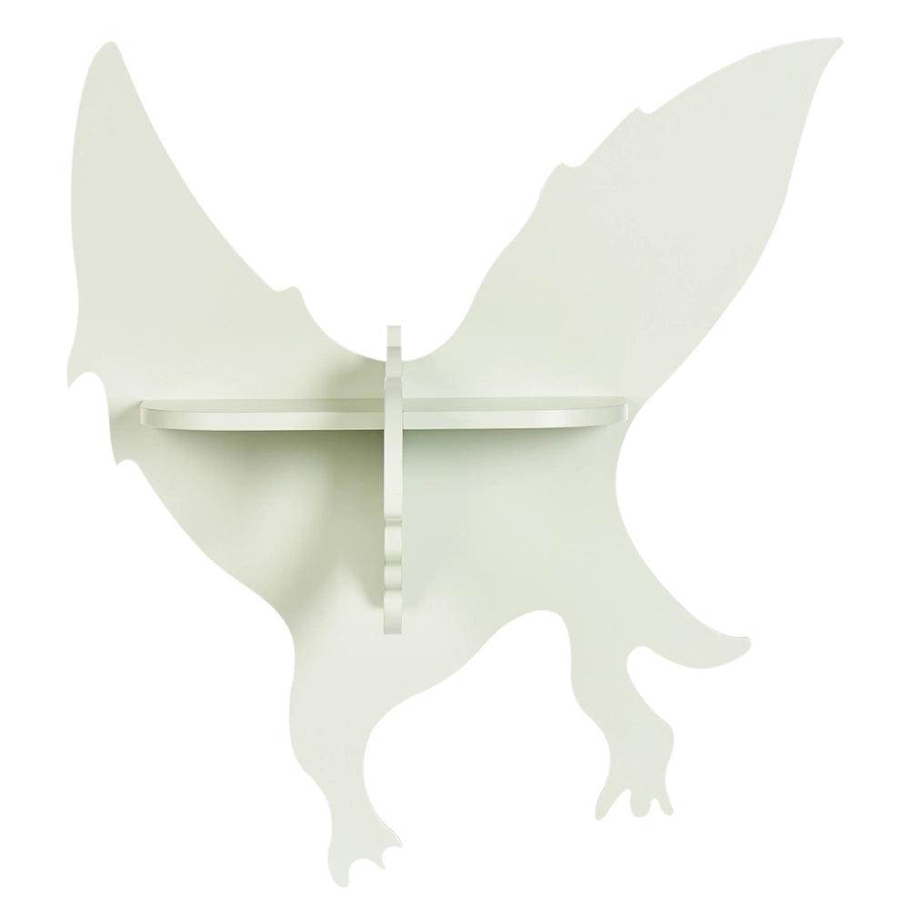 Mensola a muro in MDF a forma di dinosauro per la cameretta in verde chiaro per bambini