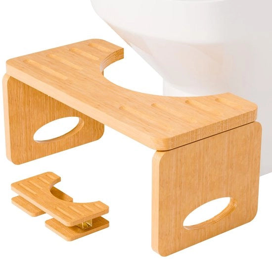 Sedile per la toilette pieghevole, sedile per la toilette per la camera da bagno, sedile per la toilette in bambù per adulti con 2 pacchi di strisce antiscivolo (colore naturale)