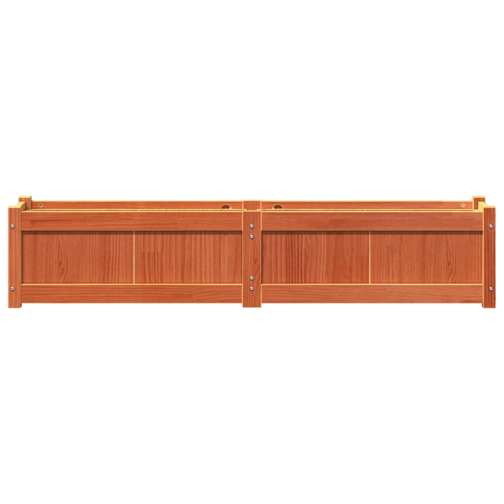 Fioriera aiuola rialzata fioriera aiuola giardino terrazza set da 2 cerata legno massello di pino marrone 02_0039061