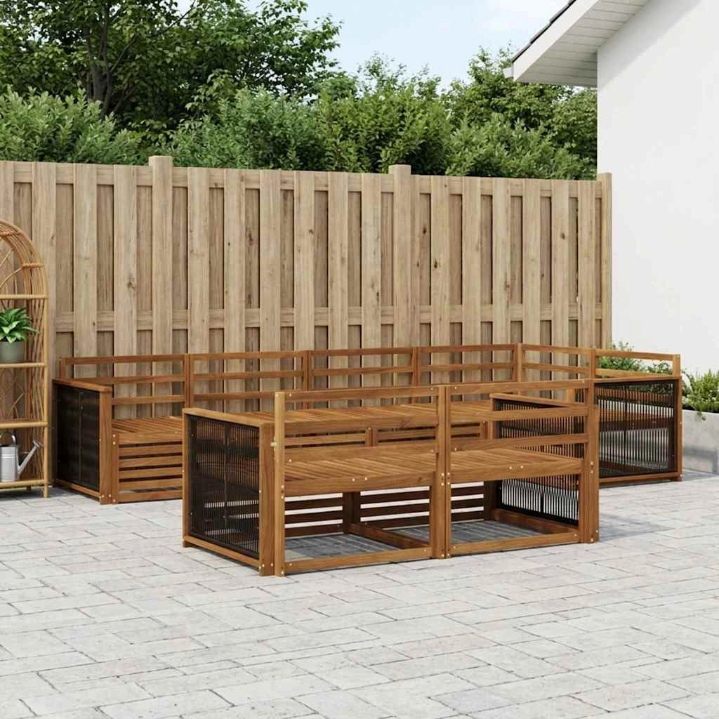Set di divani da esterno 7 pz Naturale 3383472