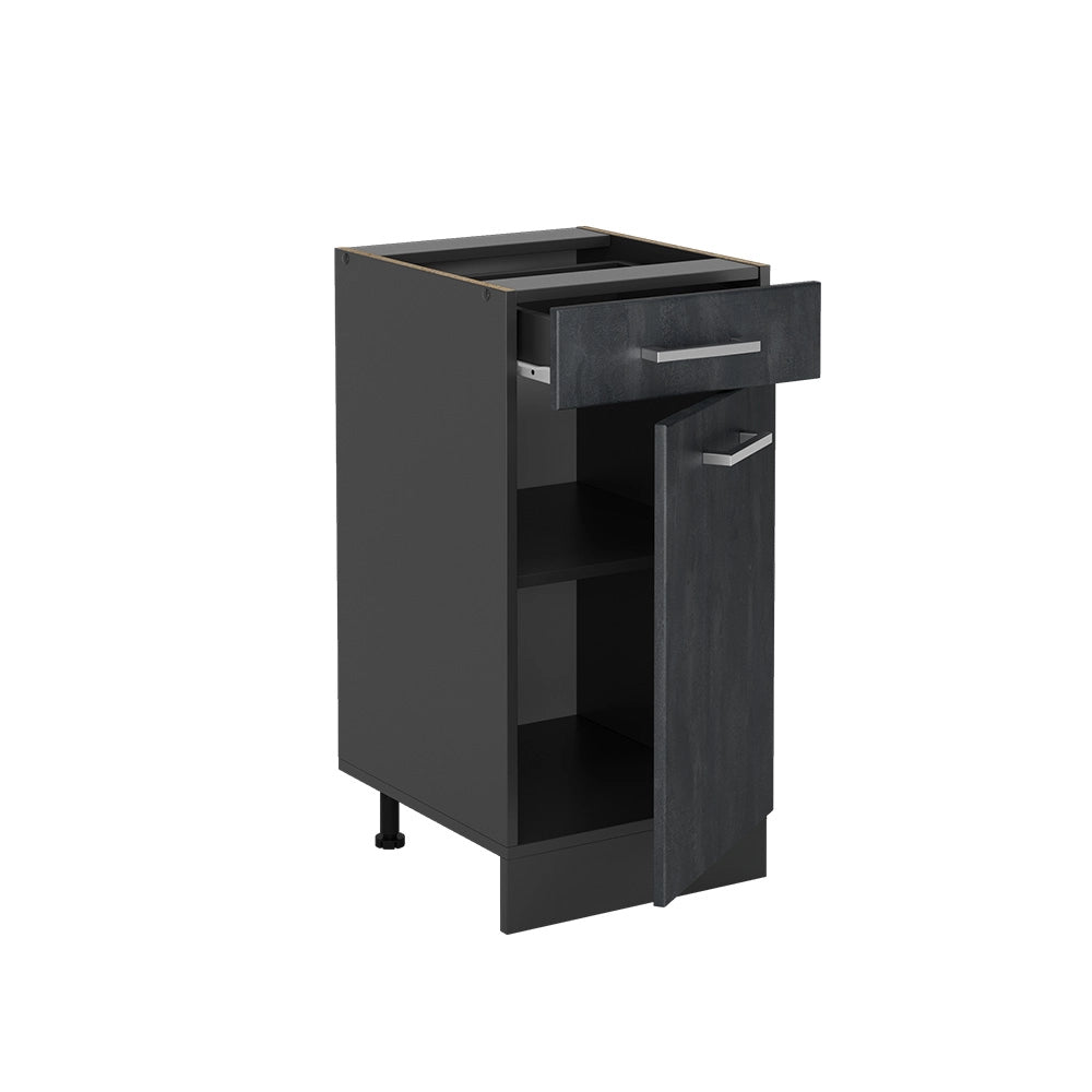 Mobiletto base per cucina R-Line Calce nera/Antracite 40 cm PT Rovere Vicco