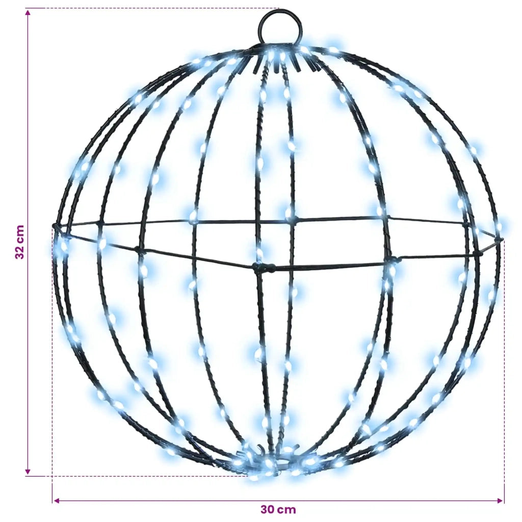 Palla 96 LED Bianco freddo 31,5 x 31,5 x 32 cm Metallo 42019113