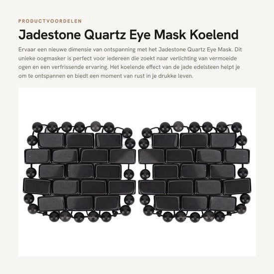 Oogmasker a Coozione - Jade - Edelstella - Illuminazione - Slaapmasker - Antiscivolo