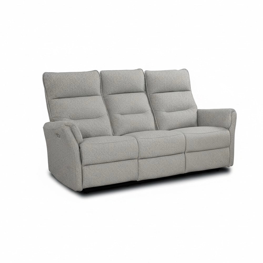 Set Relax Softwave – Divano 2 Posti + Divano 3 Posti + Poltrona Recliner Elettrica in Tessuto Grigio