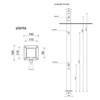 DOCCIA PER ESTERNO MALDIVE 14X14XH240CM GRIGIA