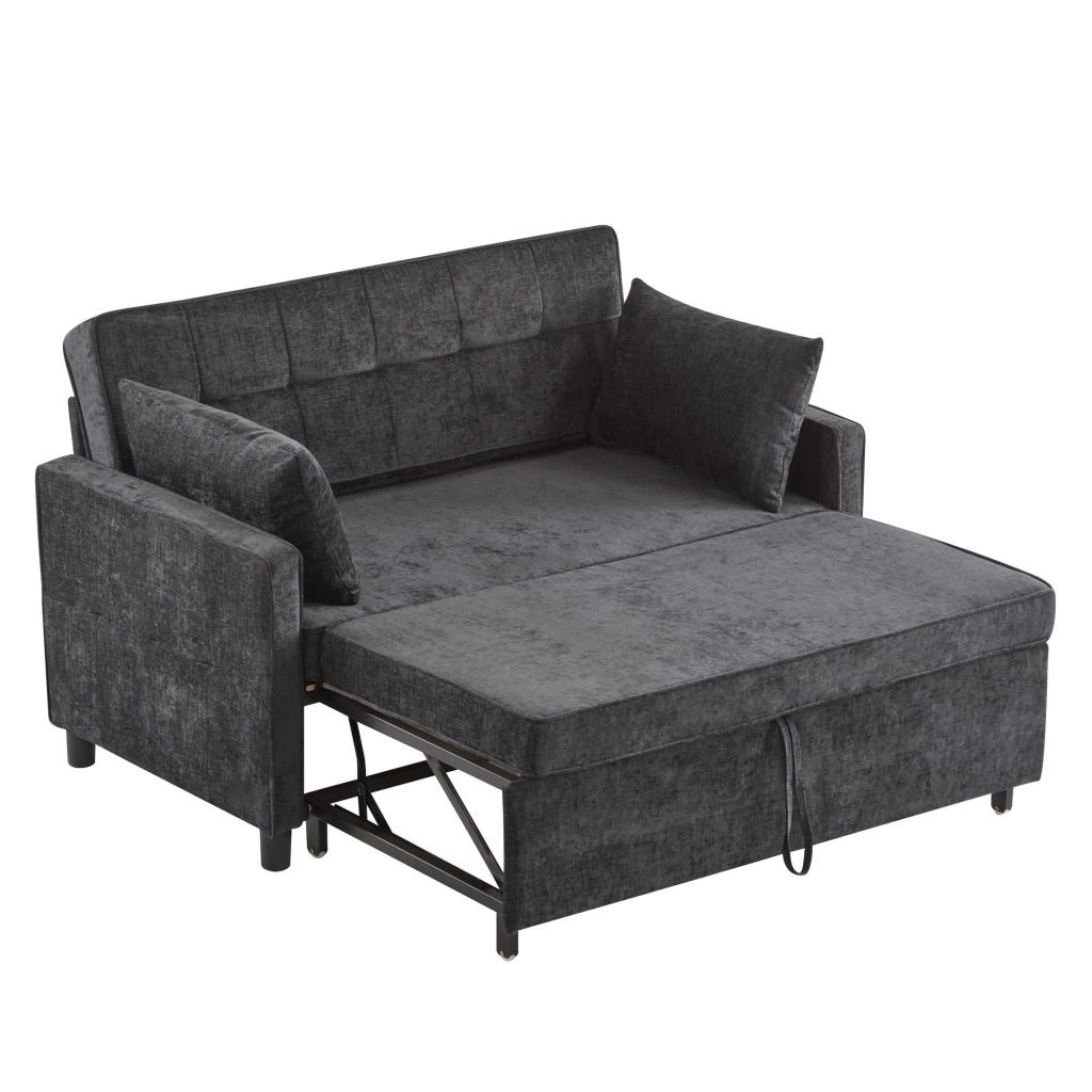 Divano Letto 2 Posti ¨C MINIMAL ¨C Chenille, Schienale Regolabile