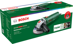 Bosch UniversalGrind 750-115 – Smerigliatrice Angolare 750W Disco 115 mm Compatta per Taglio e Smerigliatura