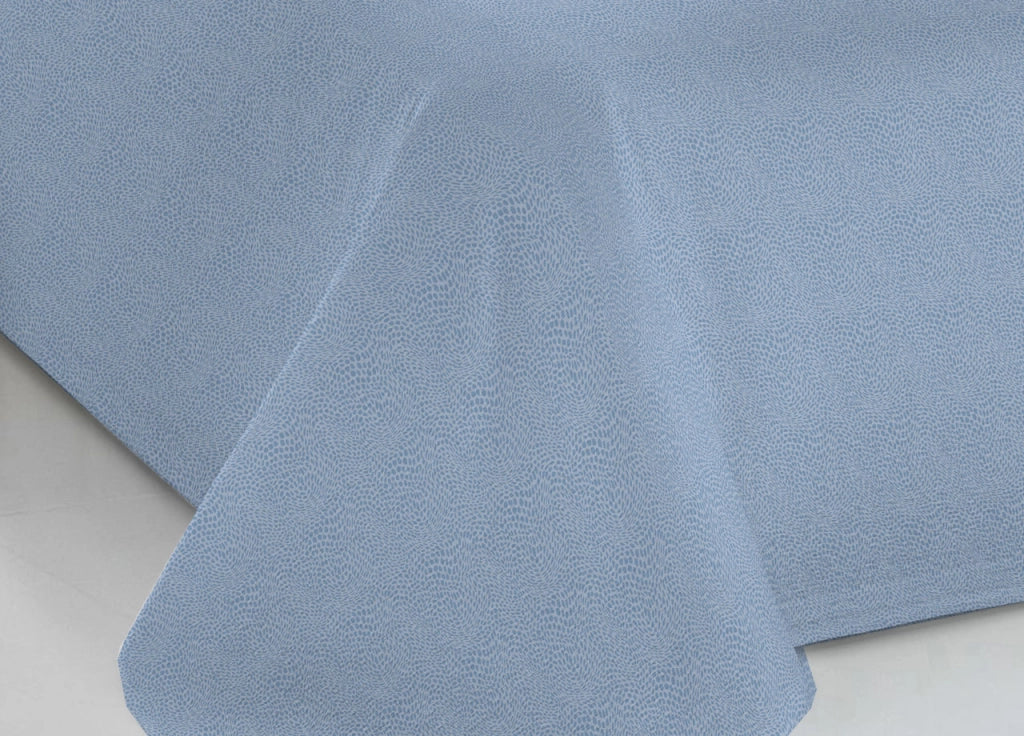 Copriletto Piquet Primavera Estate 100% Cotone Disegno Dublino Bon Bon - Matrimoniale - Azzurro