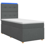 Letto box spring con materasso Grigio Scuro 80 x 200 cm Tessuto 3455218