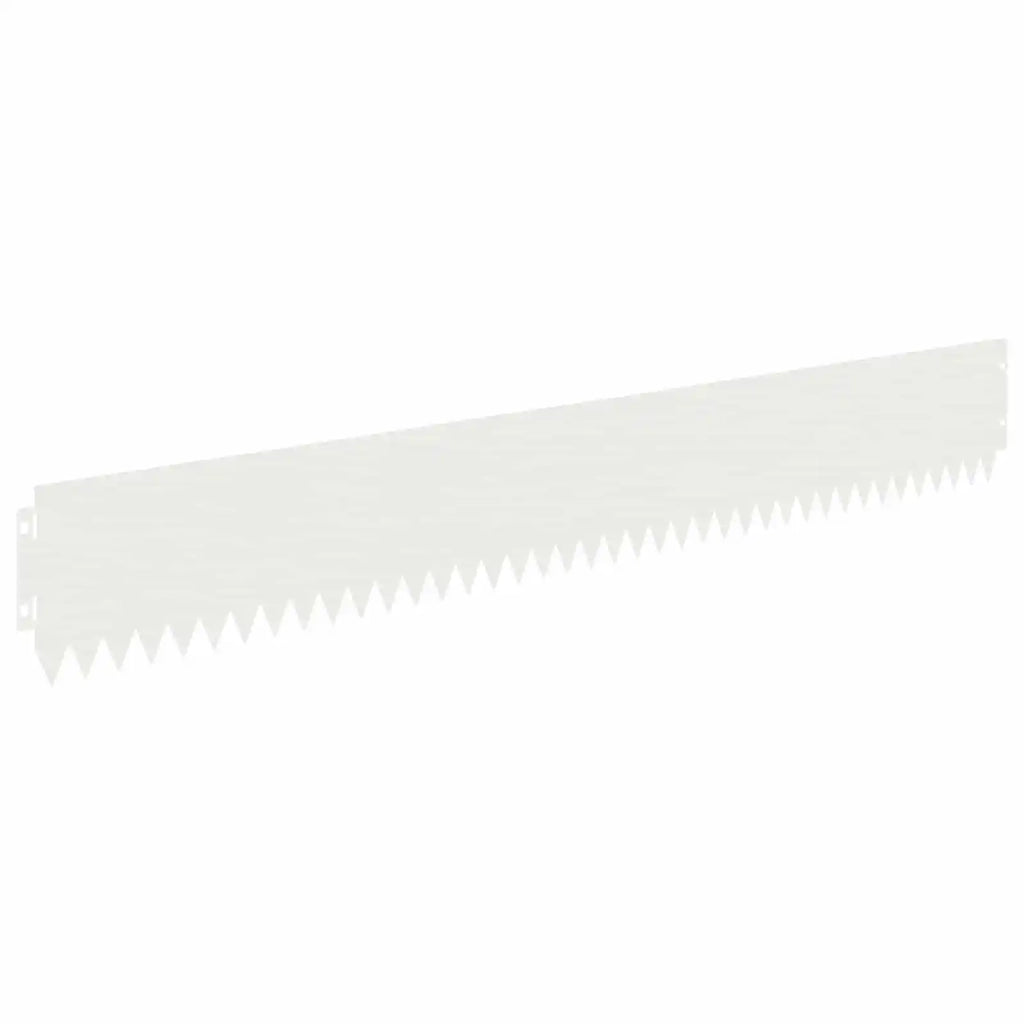 Bordura per Prato 20 pcs 103 x 15 cm Acciaio Bianco 8008452