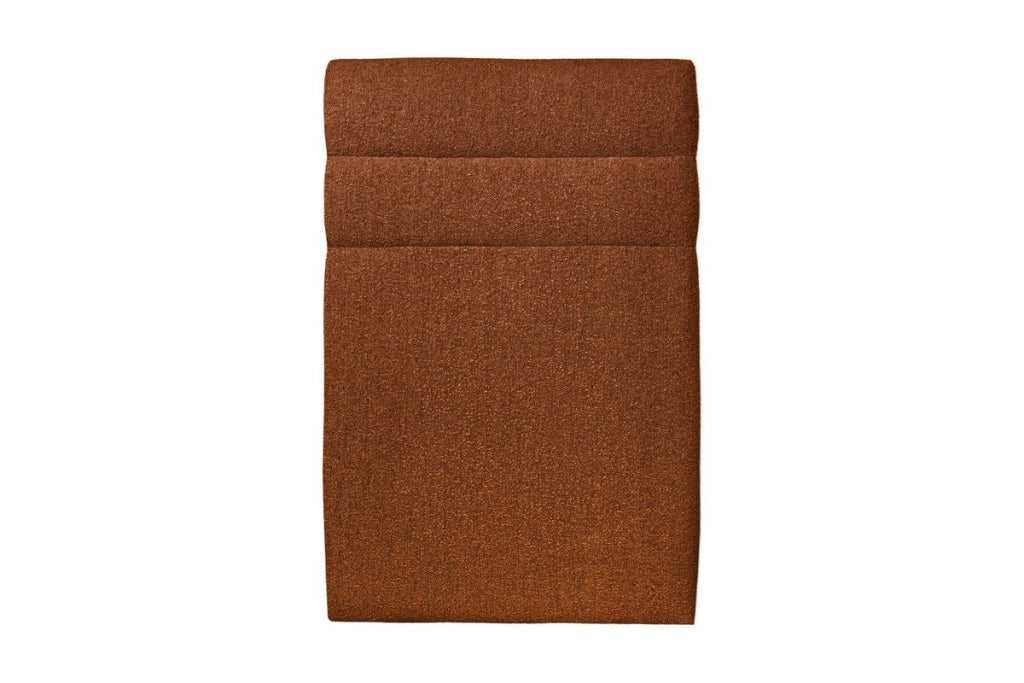Letto 90x200 cm con testiera in linea - tessuto bouclé