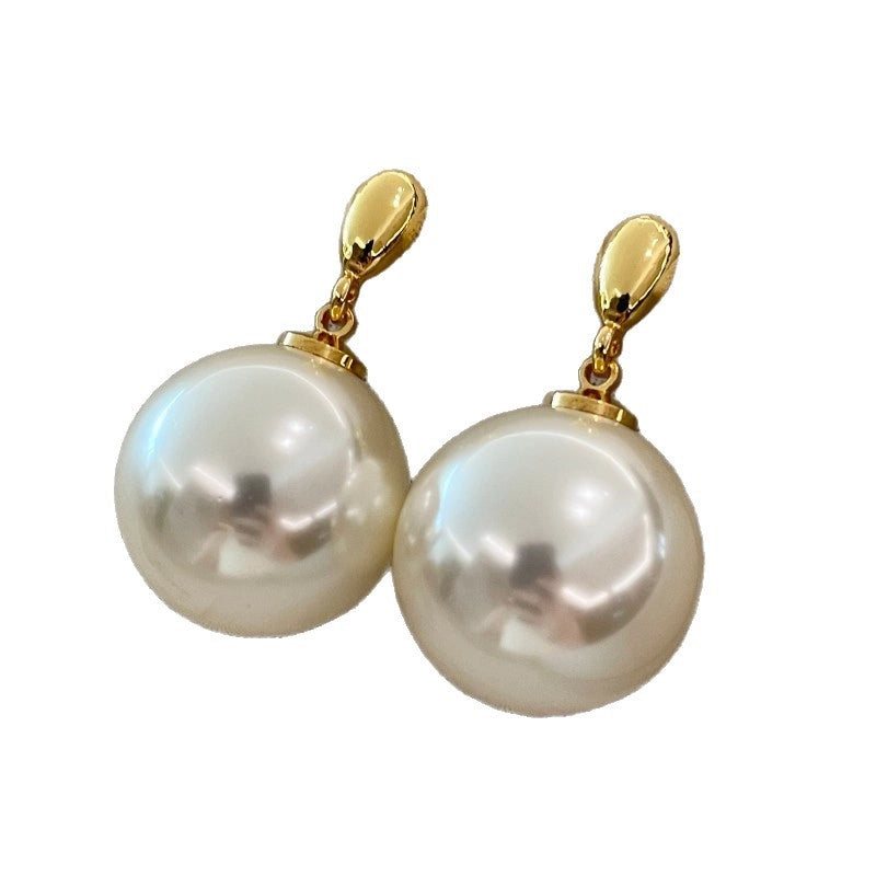 Eleganti e sofisticati orecchini a lobo a goccia con perle, in stile retr¨° francese, color crema, orecchini vistosi e discreti, lussuosi e raffinati per donna.