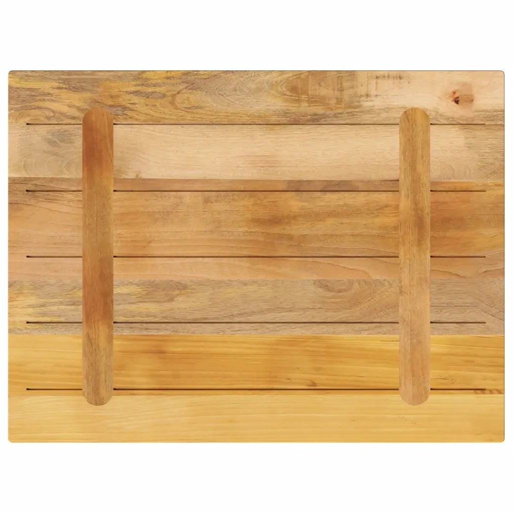 Piano per Tavolo 90x50x2,5cm Rettangolare Legno di Mango Grezzo 371319