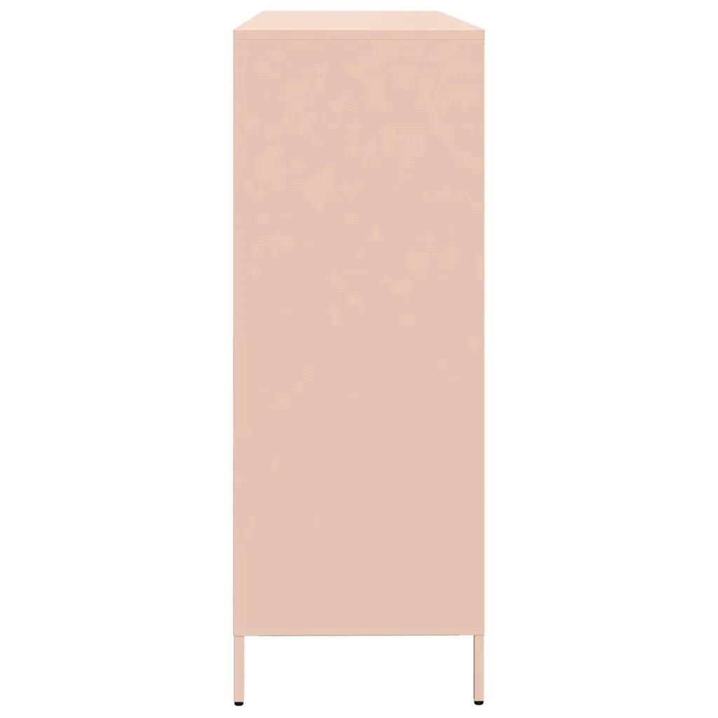 Credenza Rosa 135x39x103,5 cm in Acciaio Laminato a Freddo 3307174