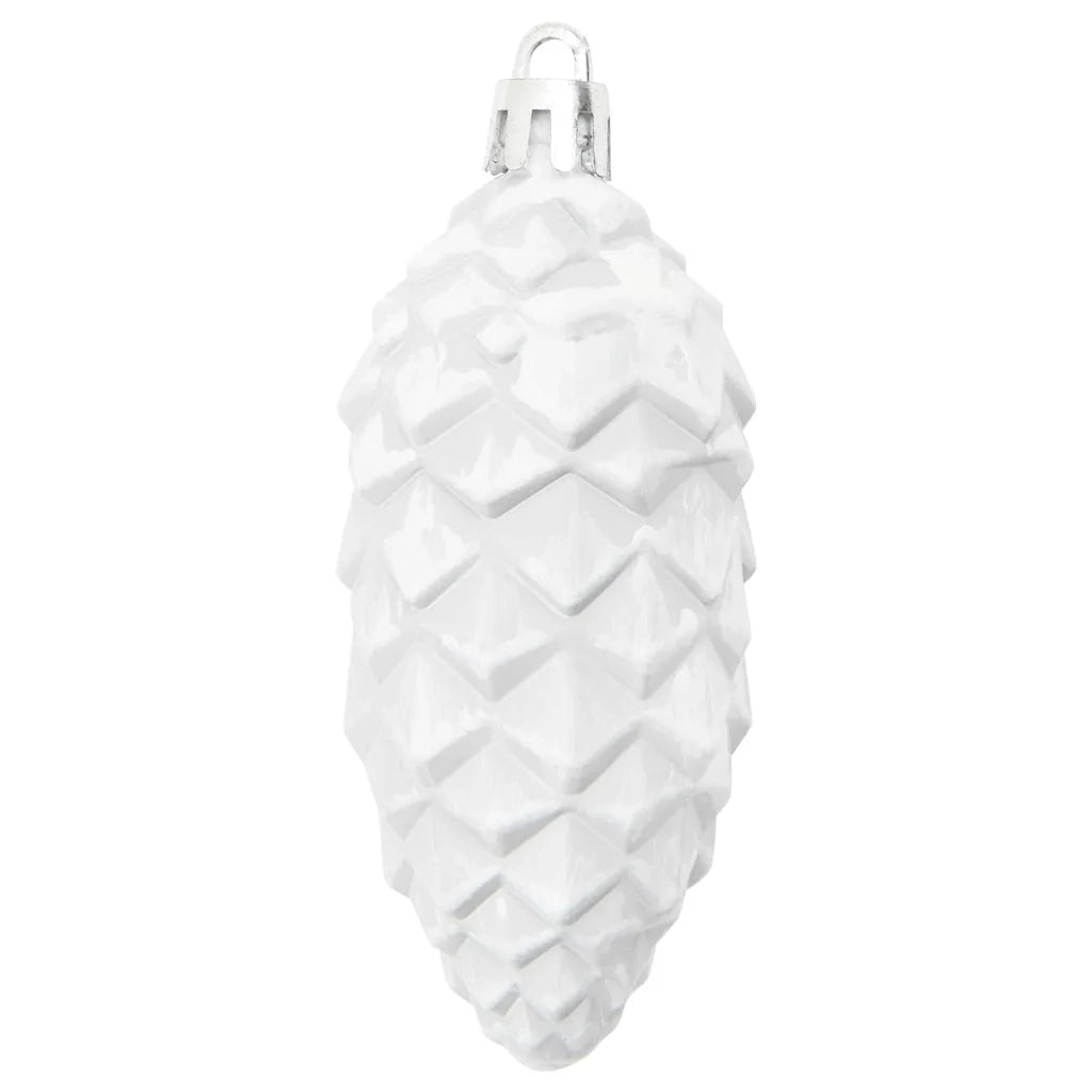 Palla di pino di Natale 40 pz Bianco Plastica CFW1685119