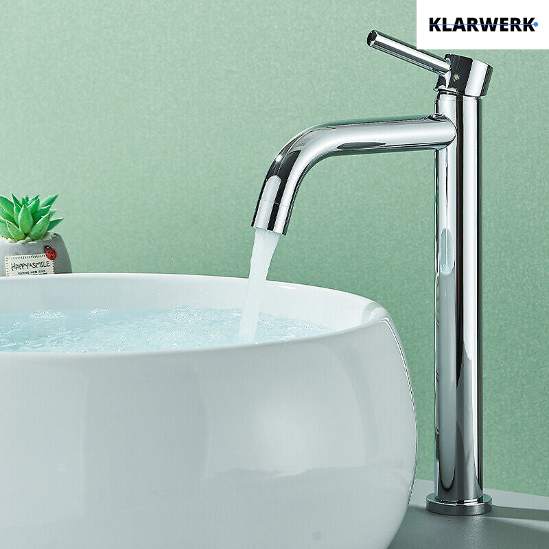 Giulia | Rubinetto da bagno alto Hotel Gastro cromato lucido |. Rubinetto in acciaio inossidabile premium per lavabo alto |Rubinetto ad alta pressione