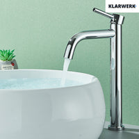 Giulia | Rubinetto da bagno alto Hotel Gastro cromato lucido |. Rubinetto in acciaio inossidabile premium per lavabo alto |Rubinetto ad alta pressione