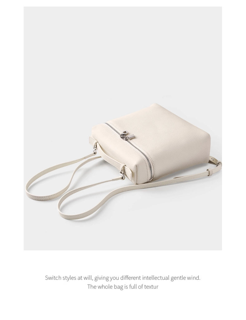 Zaino Piana da donna in vera pelle, colore bianco