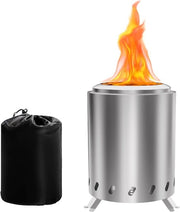 Focolare da Tavolo Esterno 2025 - Focolare Portatile in Acciaio Inossidabile Upgraded Senza Fumo - Opzione per Campeggio e Patio - a Legna/Pellet - Regalo Ideale per Compleanni o di Benvenuto