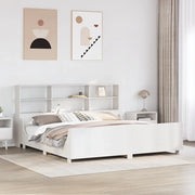 Letto Libreria senza Materasso Bianco 180x200 cm Legno Massello 3323798