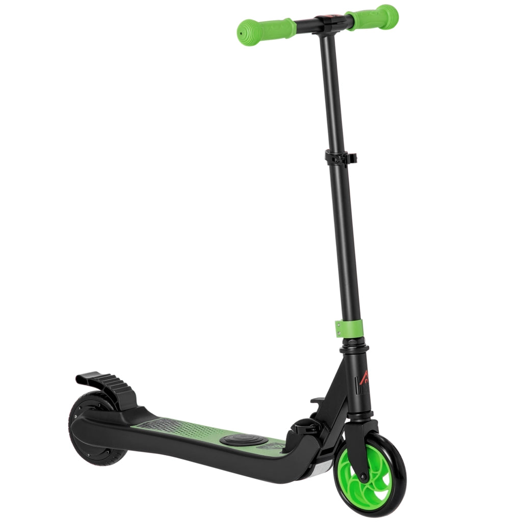 Monopattino Elettrico Pieghevole per Bambini 6+ Anni ad Altezza Regolabile, 71x36.5x75-80 cm, Nero e Verde