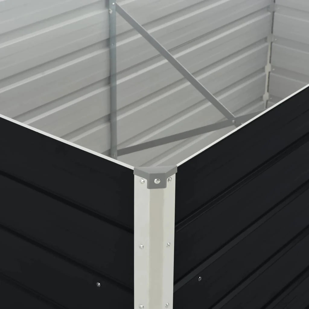 Fioriera 160 x 80 x 45 cm acciaio zincato antracite 02_0000792