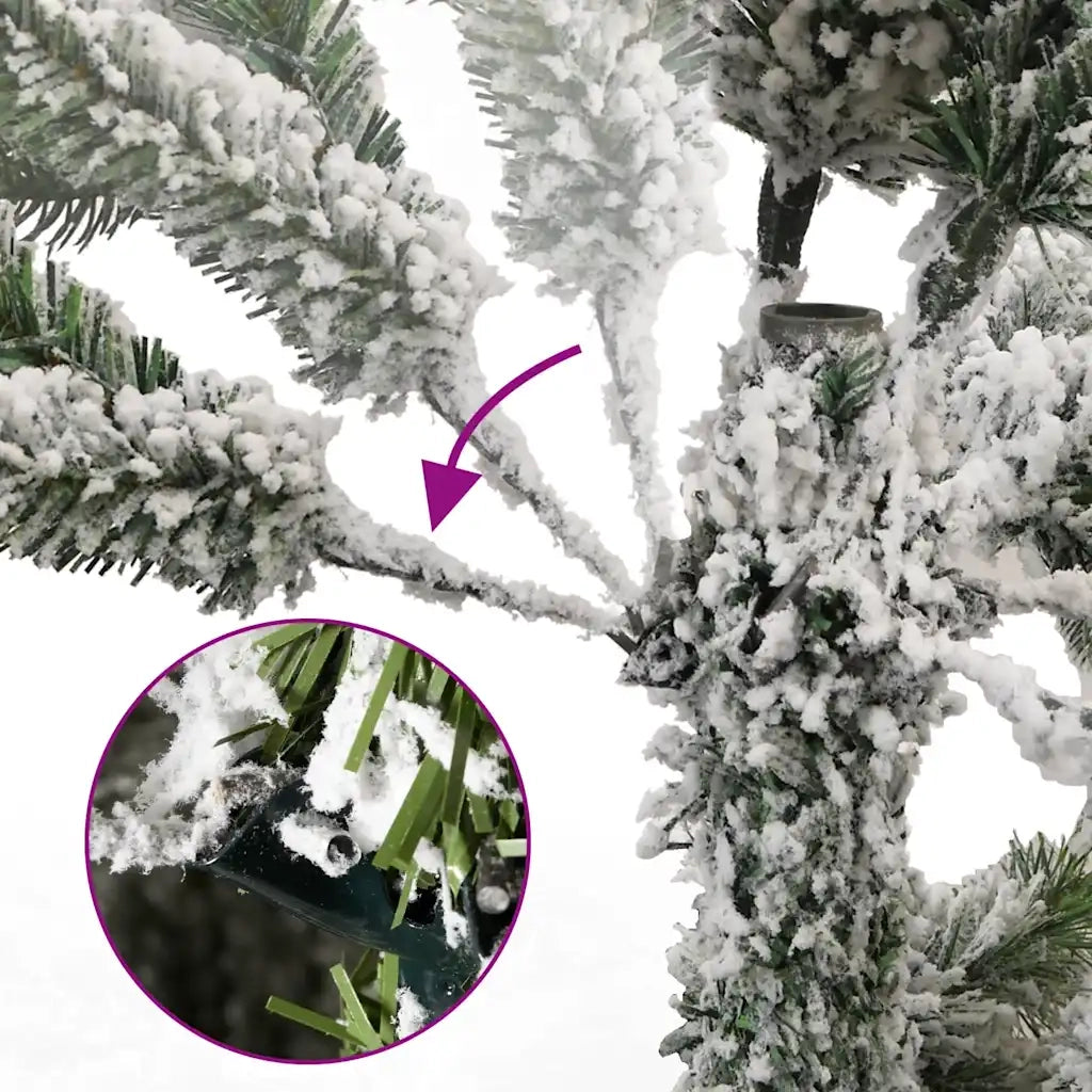 vidaXL Albero Natale Artificiale Incernierato 300 LED e Palline 270 cm