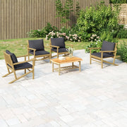 Set Salotto da Giardino 5pz con Cuscini Grigio Scuro BambÃ¹