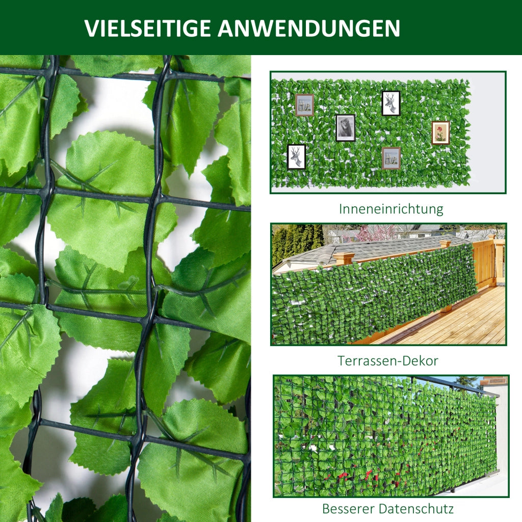 BARRERA VEGETALE ARTIFICIALE 300x150 cm Verde Chiaro PE per balcone e terrazza