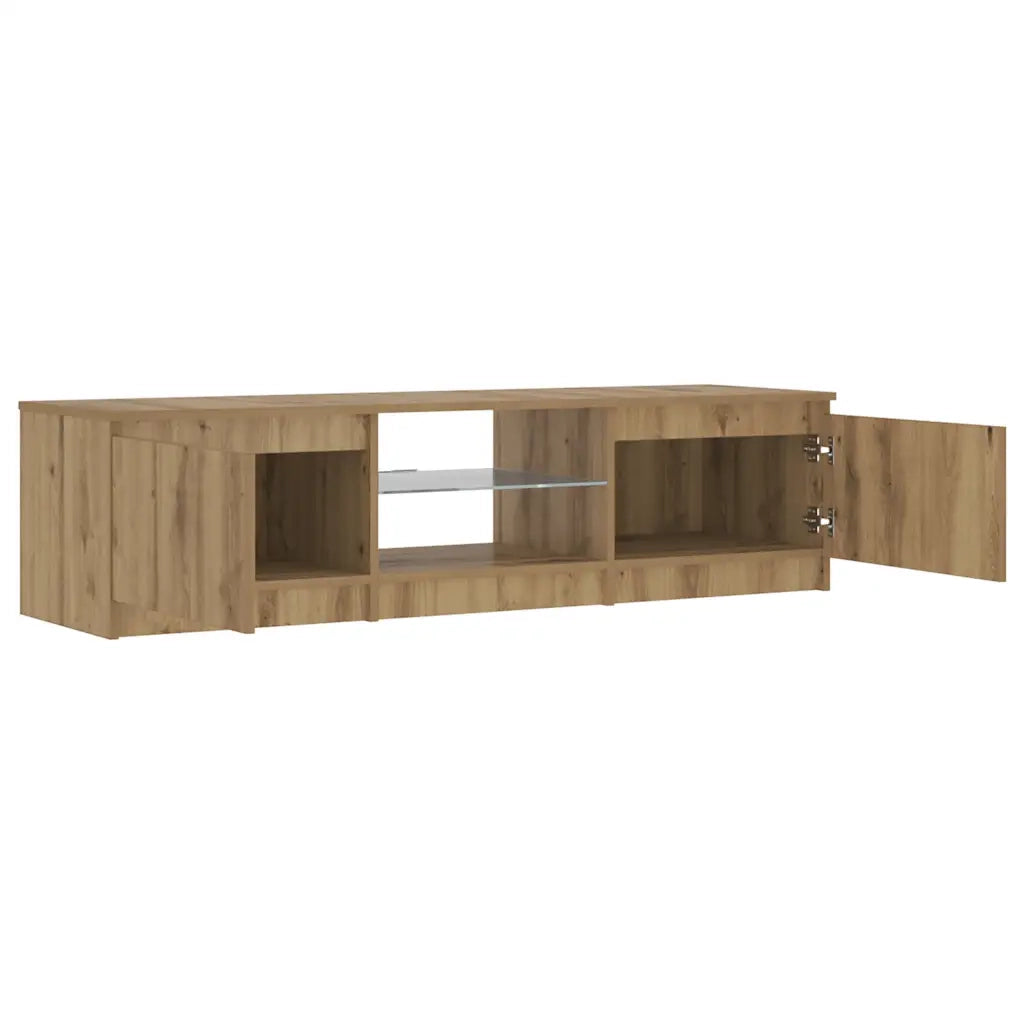 Mobile Porta TV con LED Artigianale 140x40x36 cm Multistrato 856350