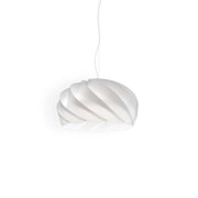 Sospensione Moderna Half Globe Polilux ® Bianco E Metallo Cromo 1 Luce E27 D55Cm
