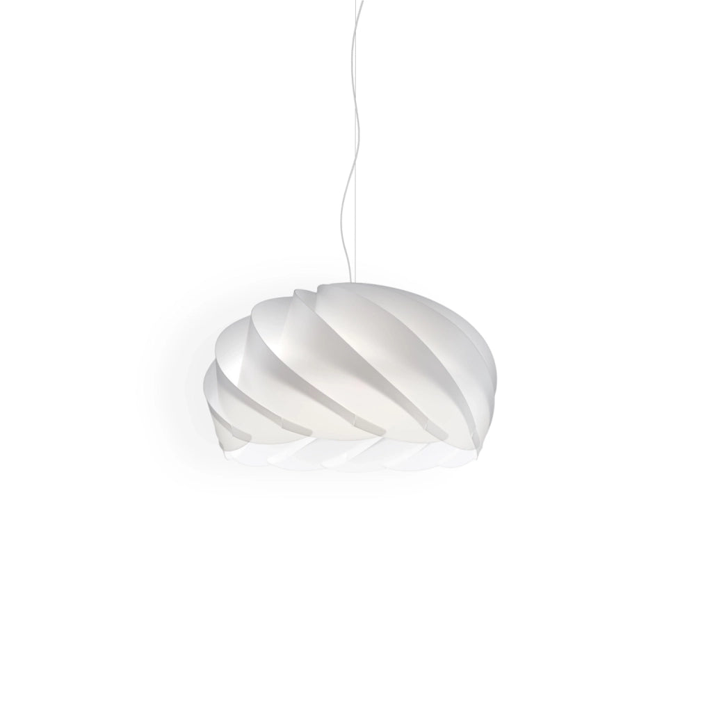 Sospensione Moderna Half Globe Polilux ® Bianco E Metallo Cromo 1 Luce E27 D55Cm