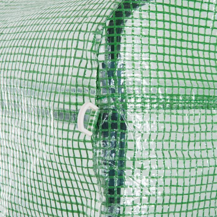 Serra a Tunnel 150x300x200 cm con Porta Avvolgibile e Finestre Verde