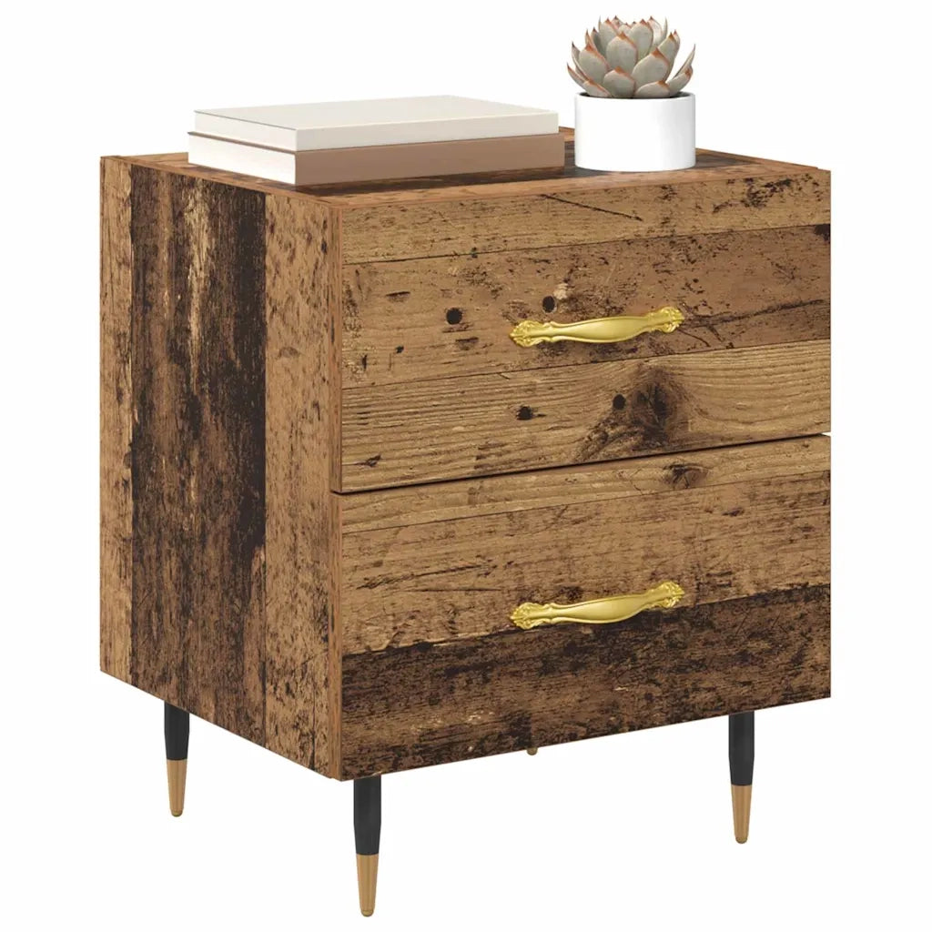 Armadio da Notte con cassetto Legno vecchio 40 x 35 x 47,5 cm