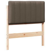 Testiera | Testata imbottita Marrone e taupe 75 cm Pino massello