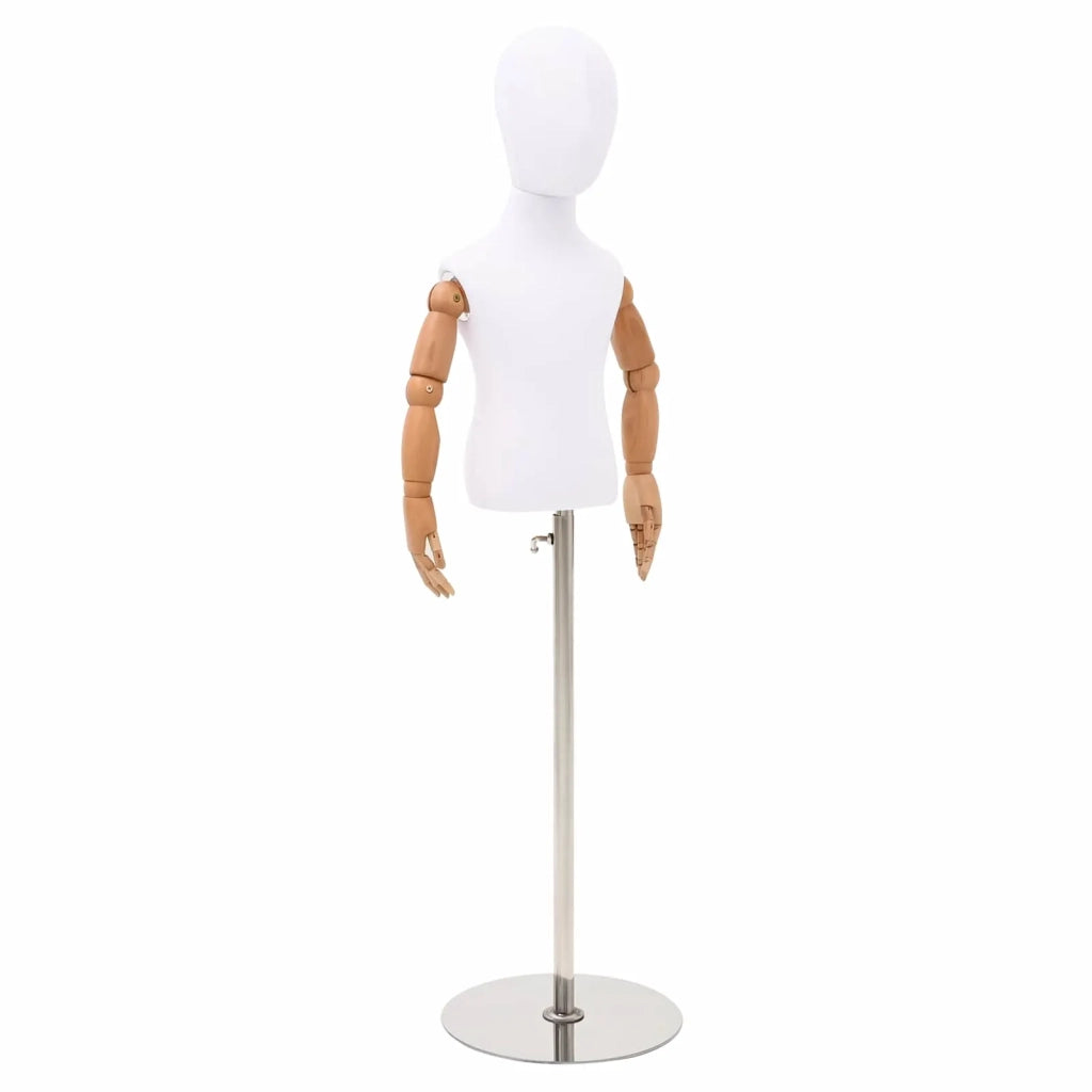 Manichino Regolabile 120-157 cm con Base Unisex PP Bianco 42041711