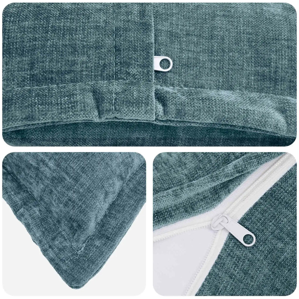 Federa 6 pz HOUTEN Blu 40 x 80 cm Tessuto Chenille 918233