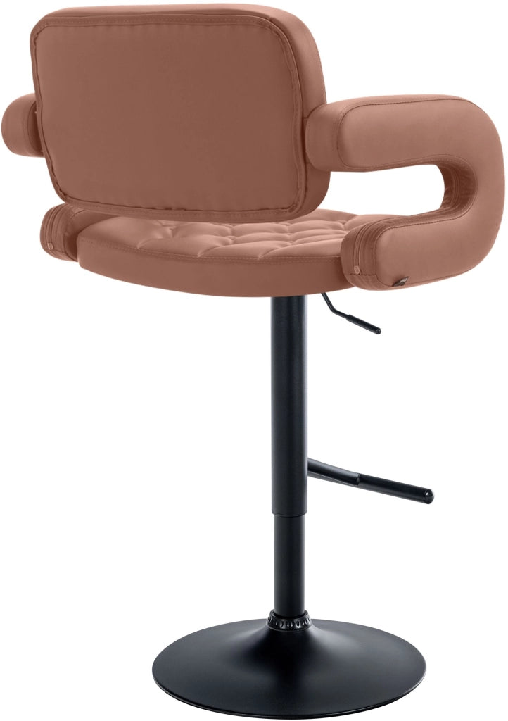 Sgabello Dublin in similpelle cognac,nero